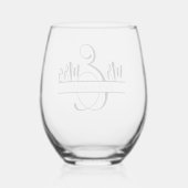 Meneer en mevrouw Pas getrouwd Paar Geschenken Wijnglas Zonder Voet (Achterkant)