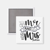 Meneer en mevrouw Pasgetrouwd Magneet (Voorkant / Achterkant)