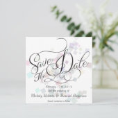 Meneer en mevrouw | Pastel Kleuren Confetti Save The Date (Staand voorkant)