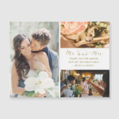 Meneer en mevrouw Photo Collage Wedding Dank u kaa (Voorkant)