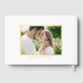 Meneer en mevrouw Rustic Calligraphy Fotobruiloft Gastenboek (Achterkant)