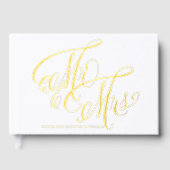 Meneer en mevrouw Rustic Calligraphy Fotobruiloft Gastenboek (Voorkant)