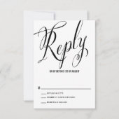 Meneer en mevrouw Rustic Calligraphy Wedding RSVP Kaartje (Voorkant)