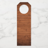 Meneer en mevrouw rustieke houten bordeauxrode blo flessenhanger (Achterkant)