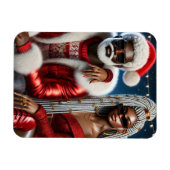 Meneer en mevrouw Santa Folded Wenskaart Magneet (Horizontaal)