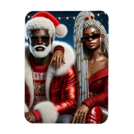 Meneer en mevrouw Santa Folded Wenskaart Magneet