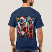 Meneer en mevrouw Santa Folded Wenskaart T-shirt (Achterkant)