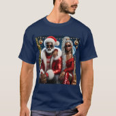 Meneer en mevrouw Santa Folded Wenskaart T-shirt (Voorkant)