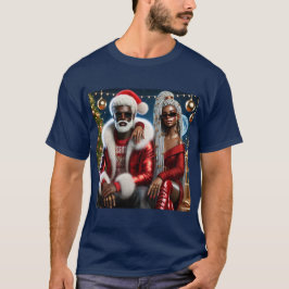 Meneer en mevrouw Santa Folded Wenskaart T-shirt