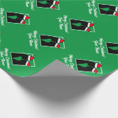 Meneer en mevrouw Santa paar grappige kerst Cadeaupapier (Hoek)