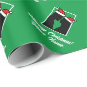 Meneer en mevrouw Santa paar grappige kerst Cadeaupapier (Rol Hoek)