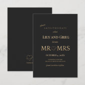 Meneer en mevrouw Save the Date Aankondiging (Voorkant / Achterkant)