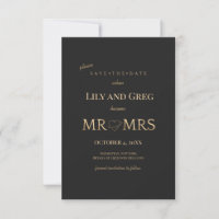 Meneer en mevrouw Save the Date Aankondiging