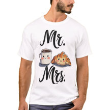 Meneer en mevrouw Schattige Coffee and Croissant C
