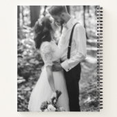 Meneer en mevrouw Script Fotocollage Zwart-wit Notitieboek (Achterkant)