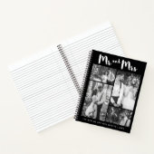 Meneer en mevrouw Script Fotocollage Zwart-wit Notitieboek (Binnen)