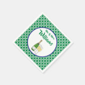 Meneer en mevrouw Script Geometrische champagneflu Servet (Hoek)