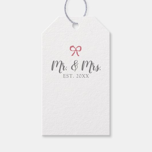 Meneer en mevrouw Script hebben een huwelijk geslo Cadeaulabel (Voorkant)