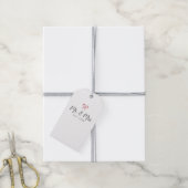Meneer en mevrouw Script hebben een huwelijk geslo Cadeaulabel (Met Touw)