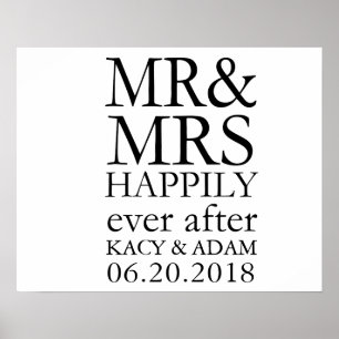 Meneer en mevrouw Sign Poster