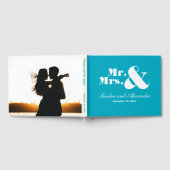 Meneer en mevrouw Simple Blauwgroen Aqua Blue Gastenboek (Volledig)