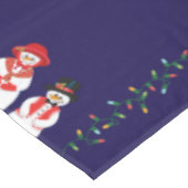 Meneer en mevrouw Snowman Kerstverlichting Tafelkleed (Gekanteld)