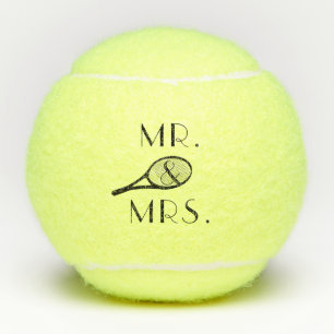Meneer en mevrouw Tennis Racket Tennisballen