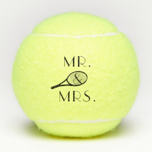 Meneer en mevrouw Tennis Racket Tennisballen (Voorkant)