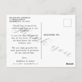 Meneer en mevrouw | Trouwfoto Dank u wel Briefkaart (Achterkant)