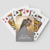 Meneer en mevrouw trouwfoto pokerkaarten (Achterkant)