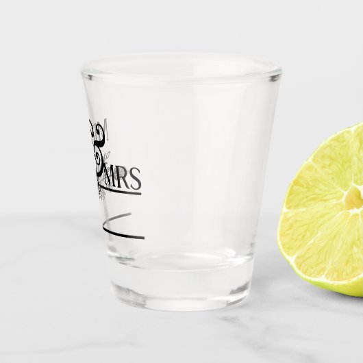 Meneer en mevrouw typografie shot glas (Rechts)