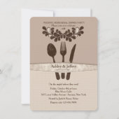 Meneer en mevrouw Utensils repetitie Dinner Party Kaart (Voorkant)
