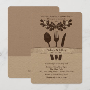Meneer en mevrouw Utensils repetitie Dinner Party Kaart