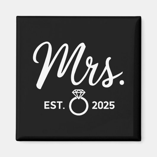 Meneer en mevrouw Verloving T - shirts net getrouw Magneet (Voorkant)