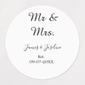 Meneer en mevrouw voegen de naam toe. Datum jaar b Labels (Design 2)