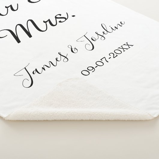 Meneer en mevrouw voegen de naam toe. Datum jaar b Sherpa Deken (3/4)