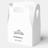 Meneer en mevrouw voegen familienaam datum jaar hu bedankdoosjes (Geopend)