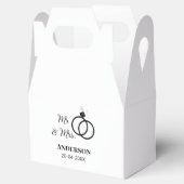 Meneer en mevrouw voegen familienaam datum jaar hu bedankdoosjes (Geopend)