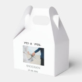 Meneer en mevrouw voegen familienaam datum jaar hu bedankdoosjes (Achterkant)