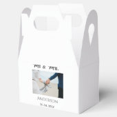 Meneer en mevrouw voegen familienaam datum jaar hu bedankdoosjes (Geopend)