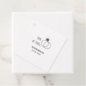 Meneer en mevrouw voegen familienaam datum jaar hu bedankjes labels (In situ)