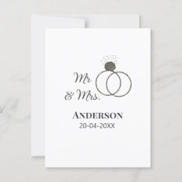 Meneer en mevrouw voegen familienaam datum jaar hu briefkaart