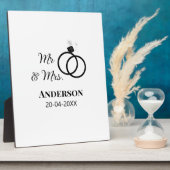 Meneer en mevrouw voegen familienaam datum jaar hu fotoplaat (Zijkant)