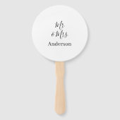 Meneer en mevrouw voegen familienaam datum jaar hu handwaaier (Achterkant)