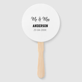 Meneer en mevrouw voegen familienaam datum jaar hu handwaaier