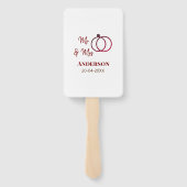 Meneer en mevrouw voegen familienaam datum jaar hu handwaaier (Achterkant)