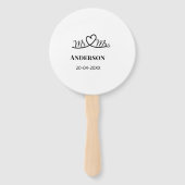 Meneer en mevrouw voegen familienaam datum jaar hu handwaaier (Achterkant)