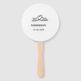 Meneer en mevrouw voegen familienaam datum jaar hu handwaaier