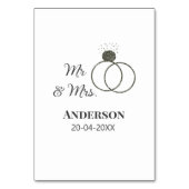 Meneer en mevrouw voegen familienaam datum jaar hu kaart (Achterkant)