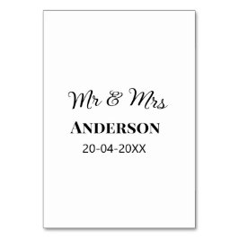 Meneer en mevrouw voegen familienaam datum jaar hu kaart